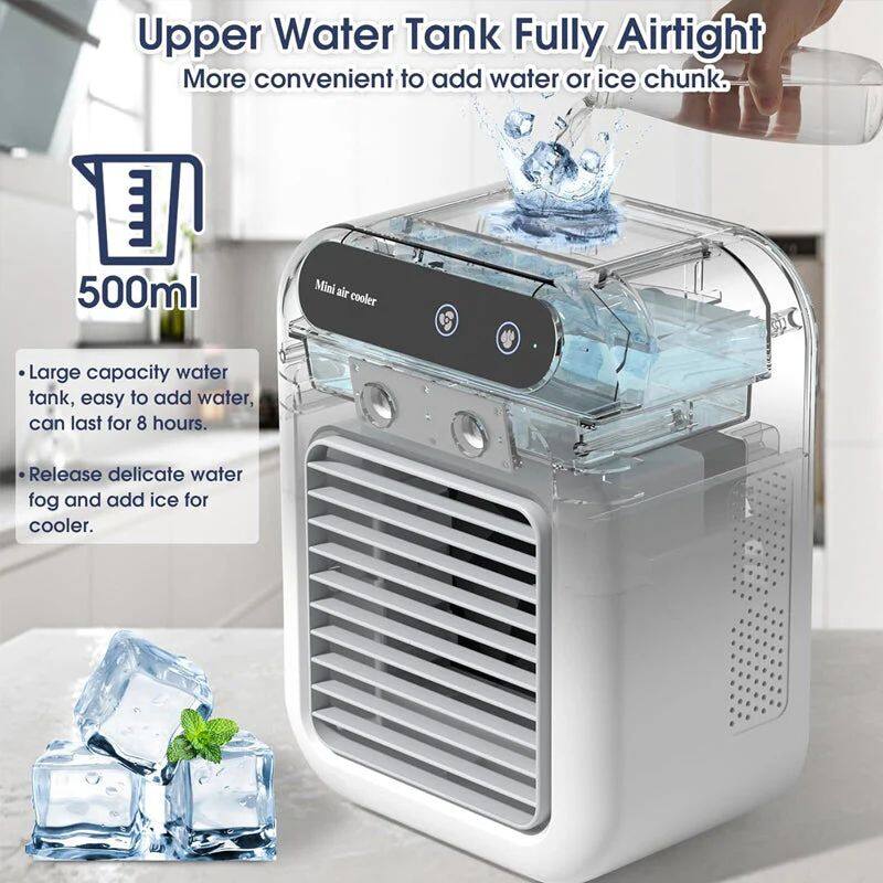  Limited Time Half Price - Mini Portable Air Conditioner with Cooling and Humidifying Functions